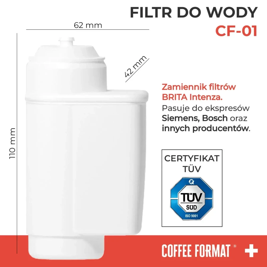 Coffee Format CF-01 Filtr do ekspresu do kawy - zamiennik Brita INTENZA Siemens