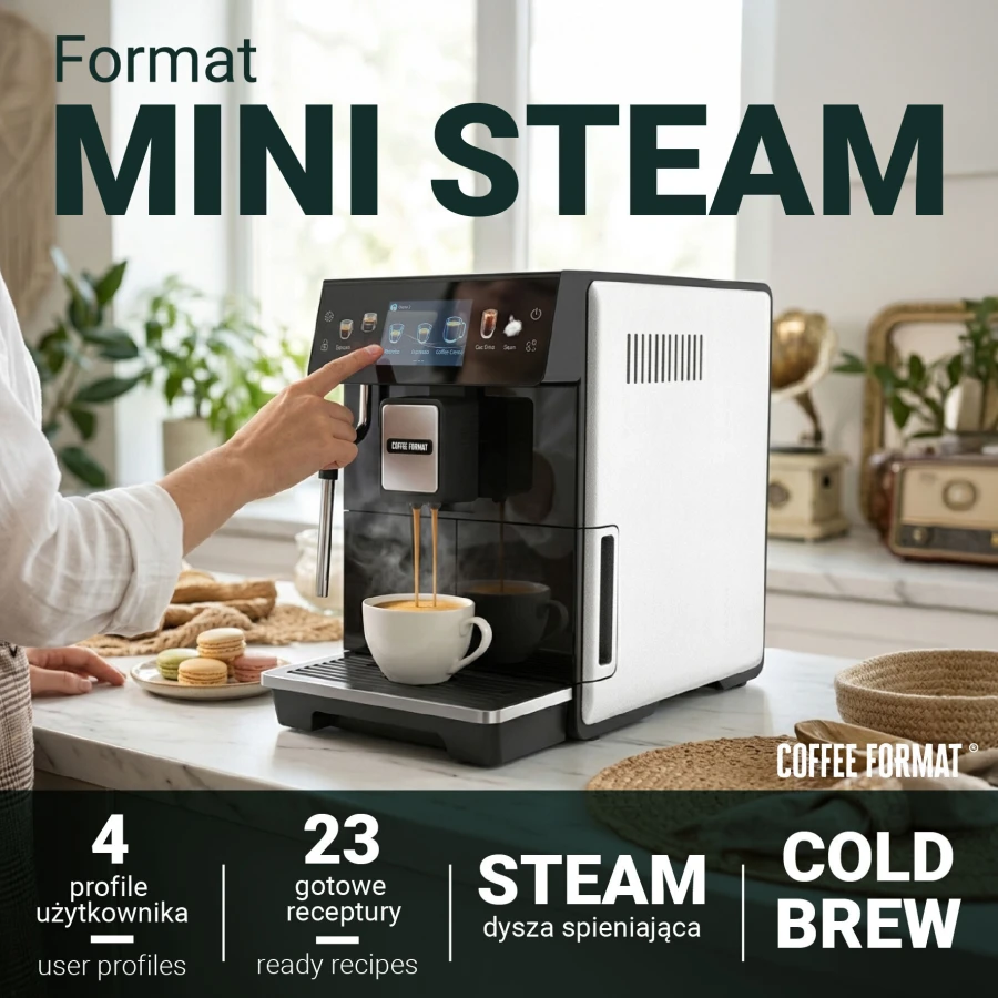 Ekspres do kawy Coffee Format MINI STEAM WHITE