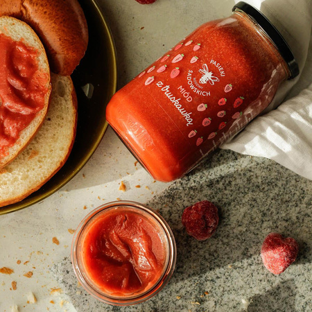 Pasieki Sadowskich - Miód z truskawką 430g