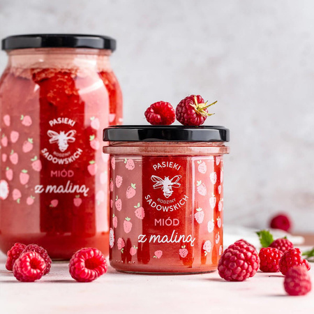 Pasieki Sadowskich - Miód z maliną 430g