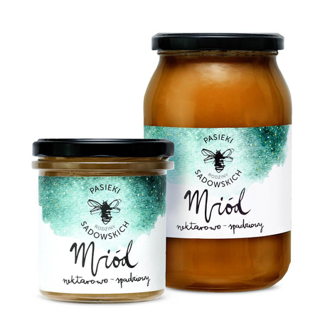 Pasieki Sadowskich - Miód Nektarowo-spadziowy 450g