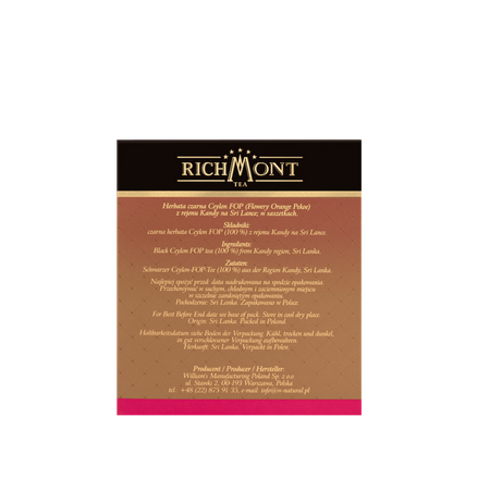 Czarna herbata Richmont Ceylon Gold 40x4g
