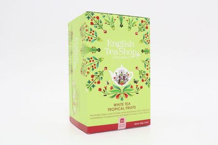 English Tea Shop - Herbata Biała White Tea Tropical Fruits 20 saszetek