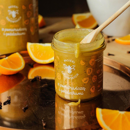 Pasieki Sadowskich - Miód z pomarańczą i goździkami 430g