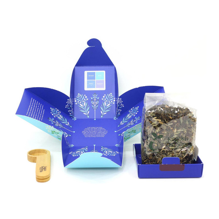 English Tea Shop - White Tea, Blueberry & Elderflower 80g - origami + łyżeczka