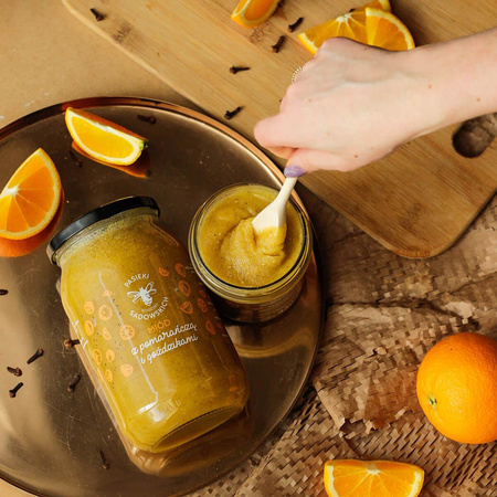 Pasieki Sadowskich - Miód z pomarańczą i goździkami 430g