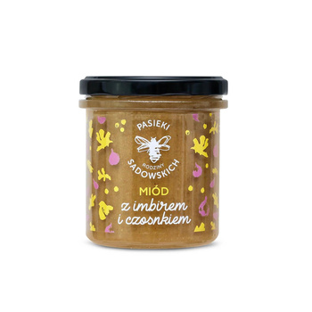 Pasieki Sadowskich - Miód z imbirem i czosnkiem 430g