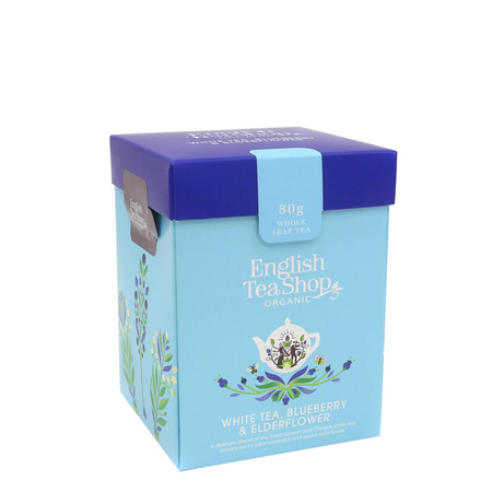 English Tea Shop - White Tea, Blueberry & Elderflower 80g - origami + łyżeczka
