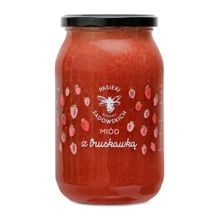 Pasieki Sadowskich - Miód z truskawką 430g