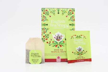 English Tea Shop - Herbata Biała White Tea Tropical Fruits 20 saszetek