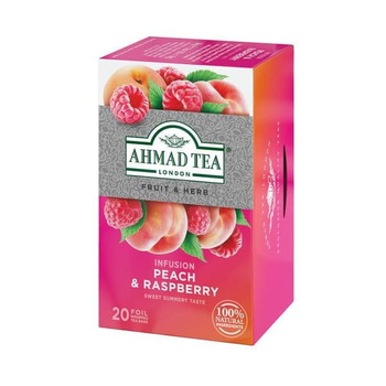 Owocowa herbata Ahmad Tea Peach & Raspberry 20x1,8g